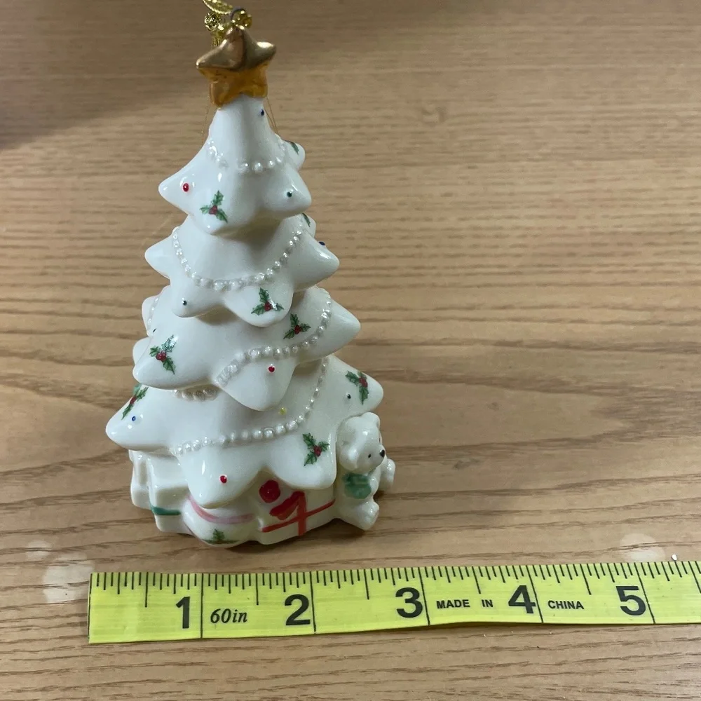Formalities Baum Bros Christmas Tree Ornament Ivory Gold Collection Velvet Box